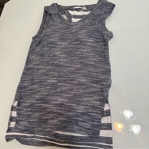 Athleta Blue White Racer back M Medium Tank Top S20